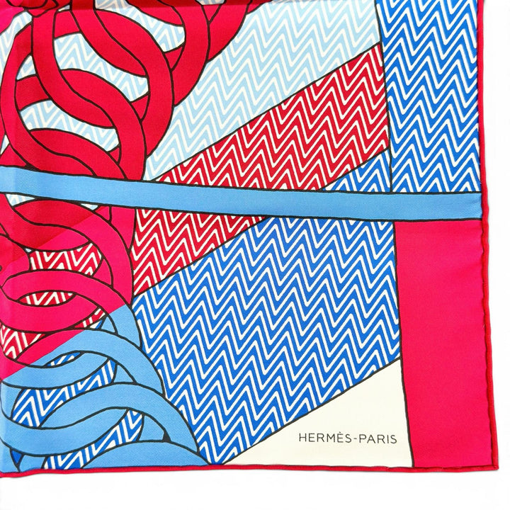 Pristine HERMES scarf Carre 45 Harnais de cabriolet Multi silk Women