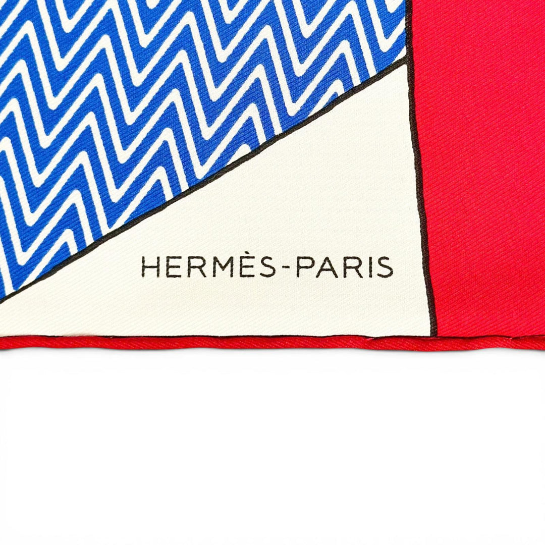 Pristine HERMES scarf Carre 45 Harnais de cabriolet Multi silk Women