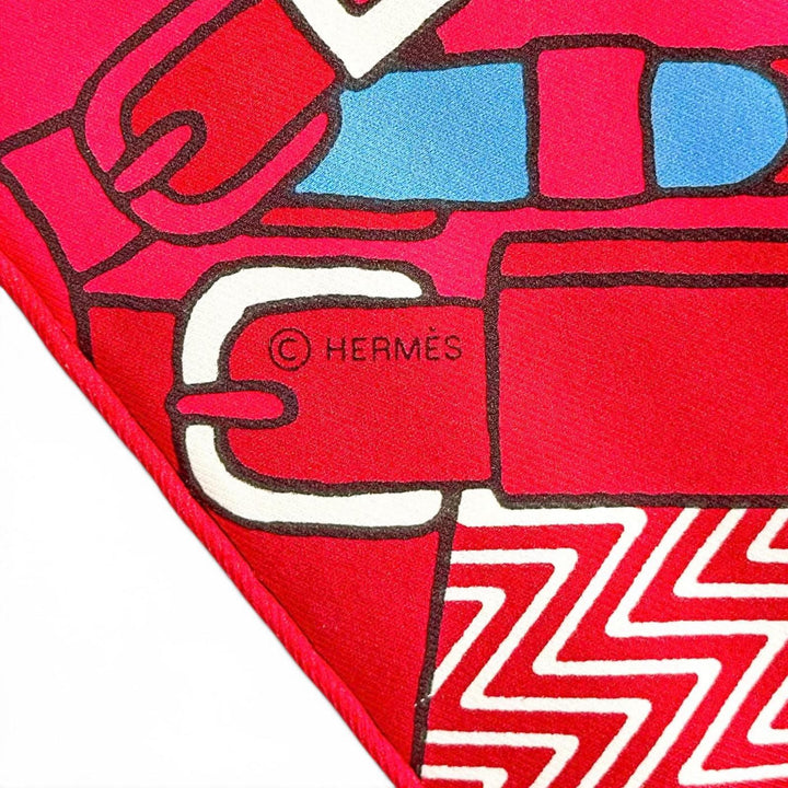 Pristine HERMES scarf Carre 45 Harnais de cabriolet Multi silk Women