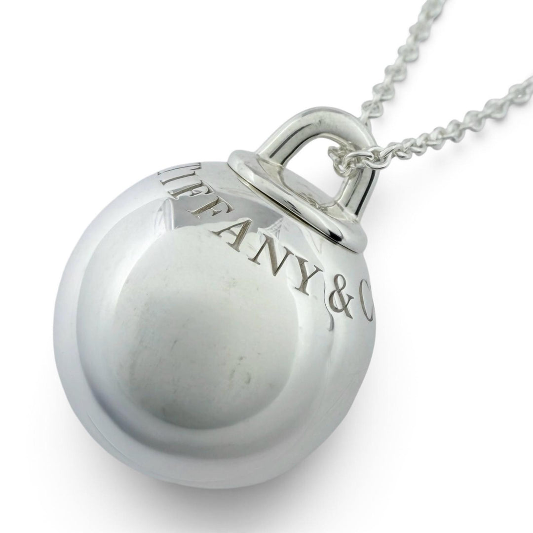 Great TIFFANY&Co. Necklace Ball Long Necklace Silver AG925 Women