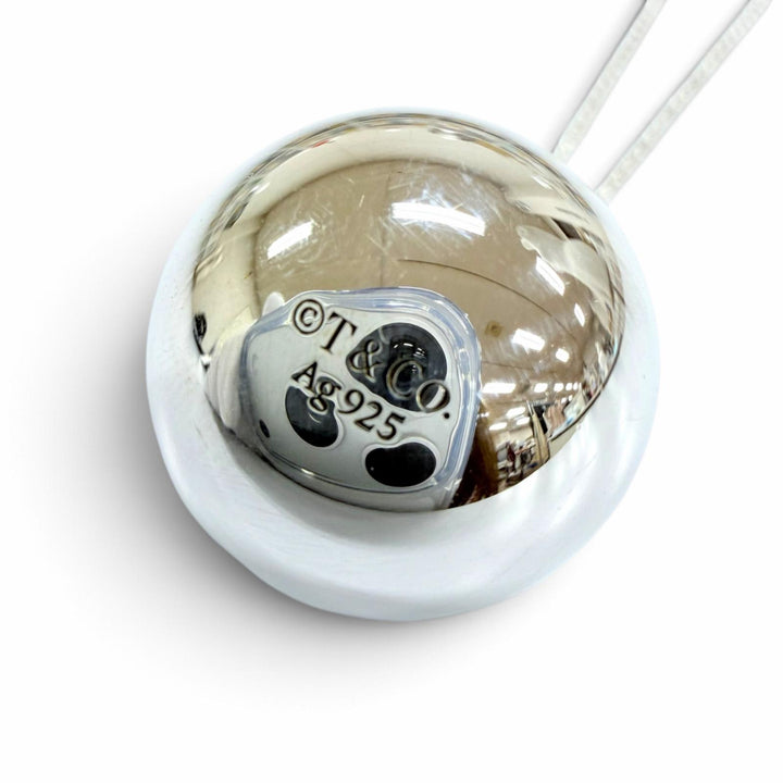 Great TIFFANY&Co. Necklace Ball Long Necklace Silver AG925 Women