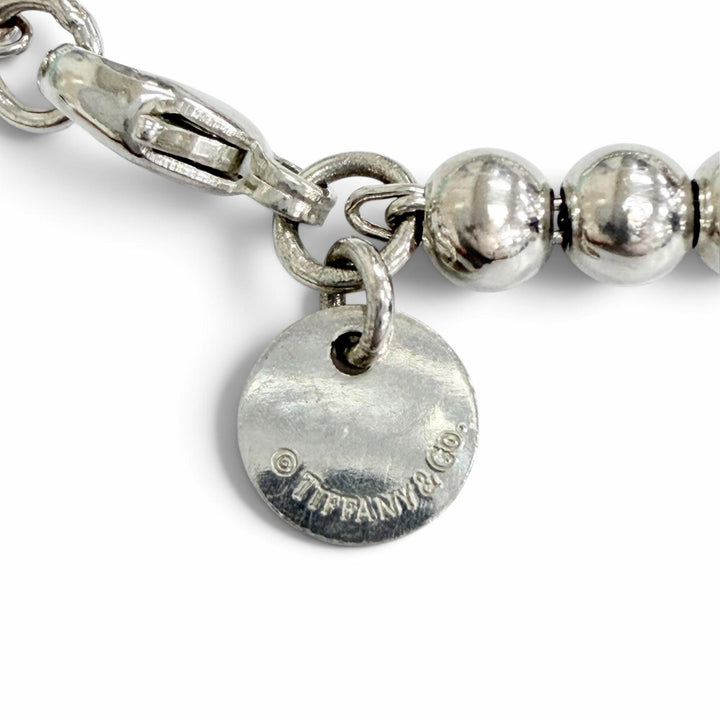 Great TIFFANY&Co. bracelet Mini Heart Tag Bead Bracelet Silver AG925 Women