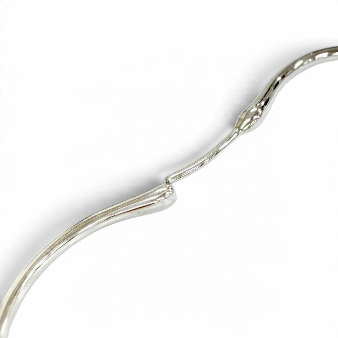 Excellent TIFFANY&Co. Pierce Open Heart Hoop Pierce, Medium Silver AG925 Women