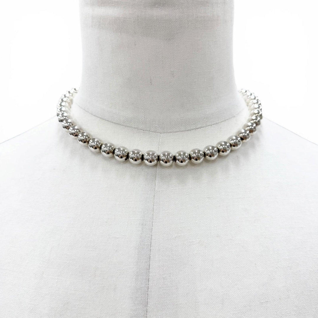 Great TIFFANY&Co. Necklace Hardware ball Silver AG925 mens