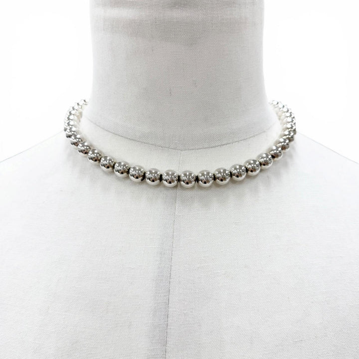 Great TIFFANY&Co. Necklace Hardware ball Silver AG925 mens