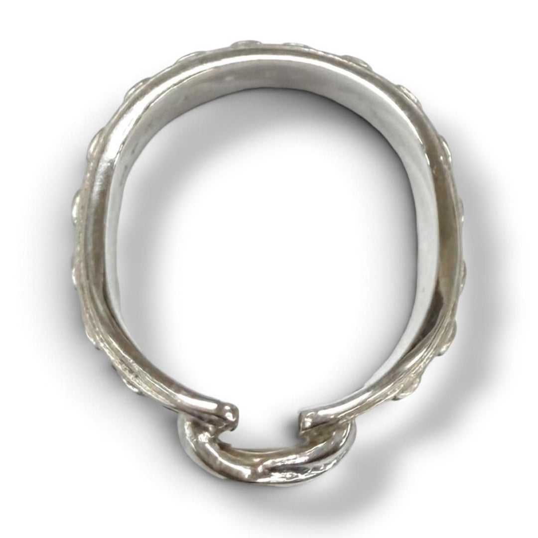 Great HERMES Ring ring Mexico Double Silver 925 Women 52