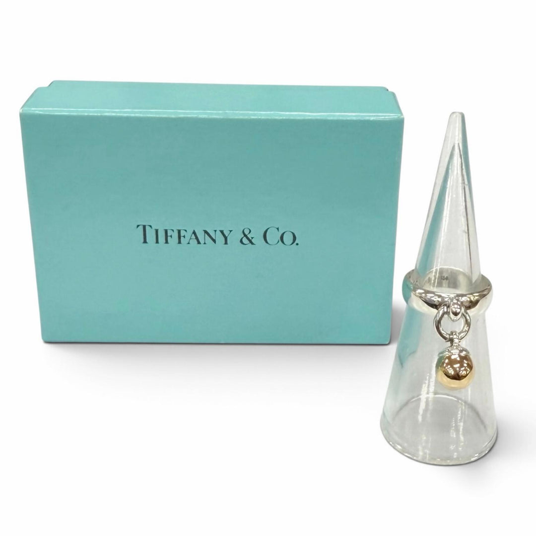 Great TIFFANY&Co. Ring ring 1995 Ball Dangle Silver 925 Women