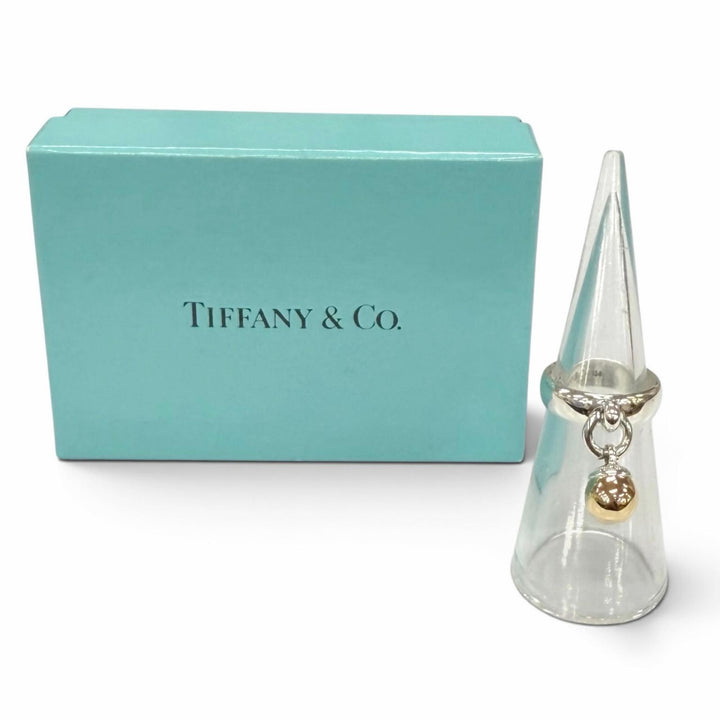 Great TIFFANY&Co. Ring ring 1995 Ball Dangle Silver 925 Women