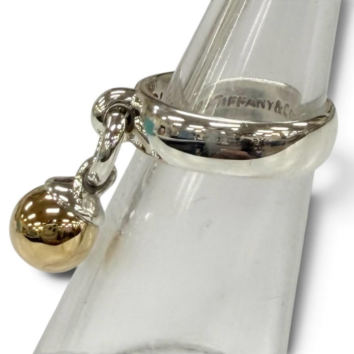 Great TIFFANY&Co. Ring ring 1995 Ball Dangle Silver 925 Women