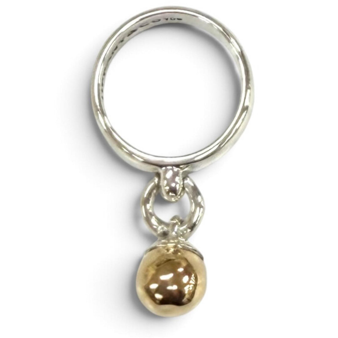 Great TIFFANY&Co. Ring ring 1995 Ball Dangle Silver 925 Women