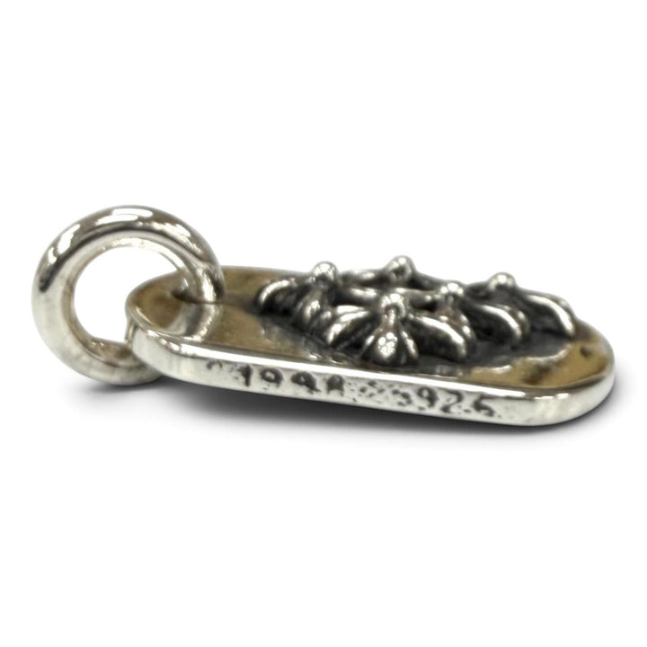 Great CHROME HEARTS Pendant top RAISED CEM CRS DOG TAG Silver 925 Women