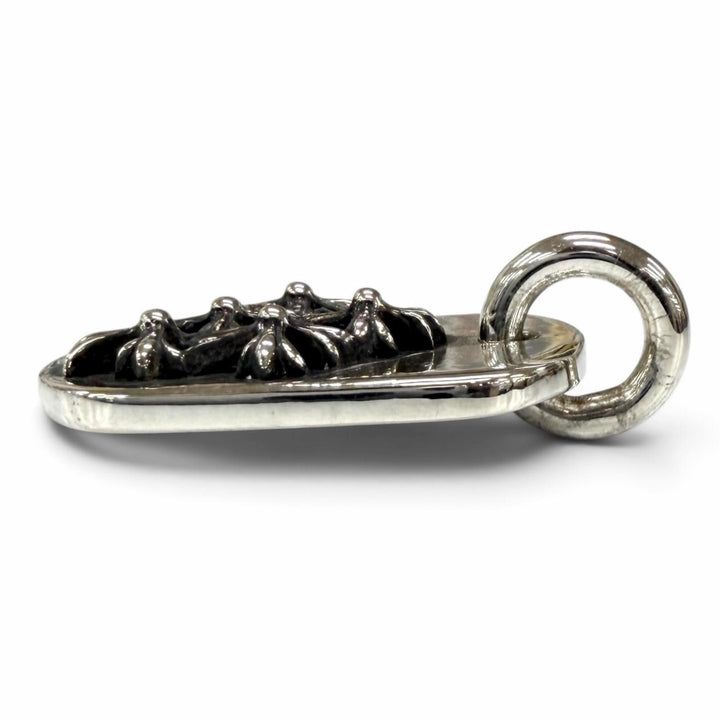 Great CHROME HEARTS Pendant top RAISED CEM CRS DOG TAG Silver 925 Women