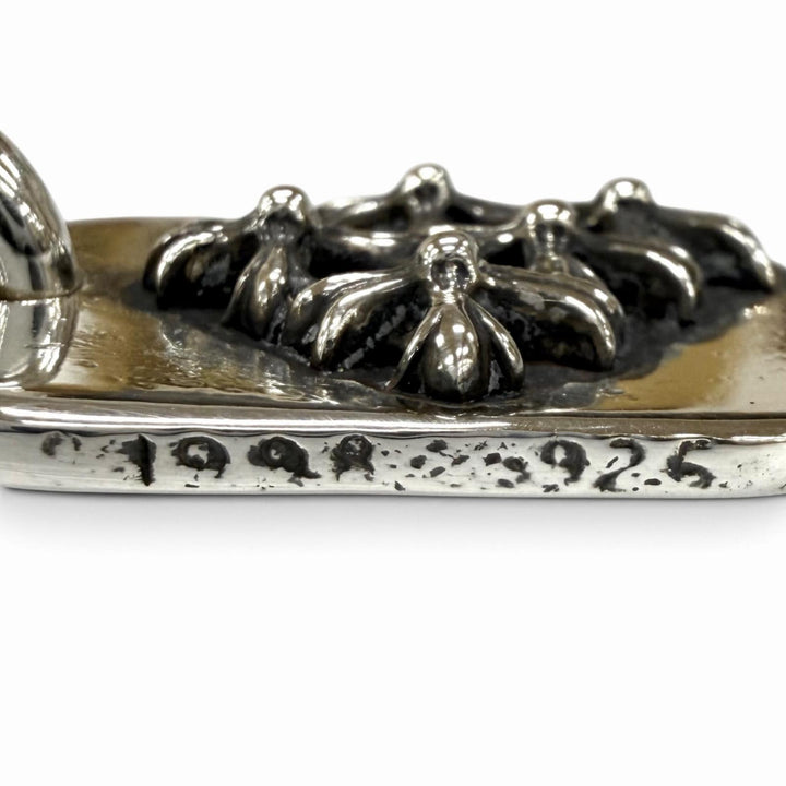 Great CHROME HEARTS Pendant top RAISED CEM CRS DOG TAG Silver 925 Women