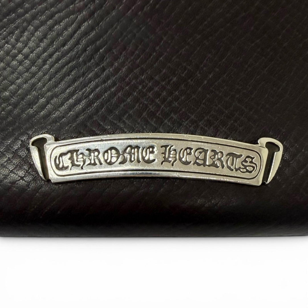 Very Good CHROME HEARTS Purse REC F ZIP Filigree Plus Dagger Zip Long Wallet