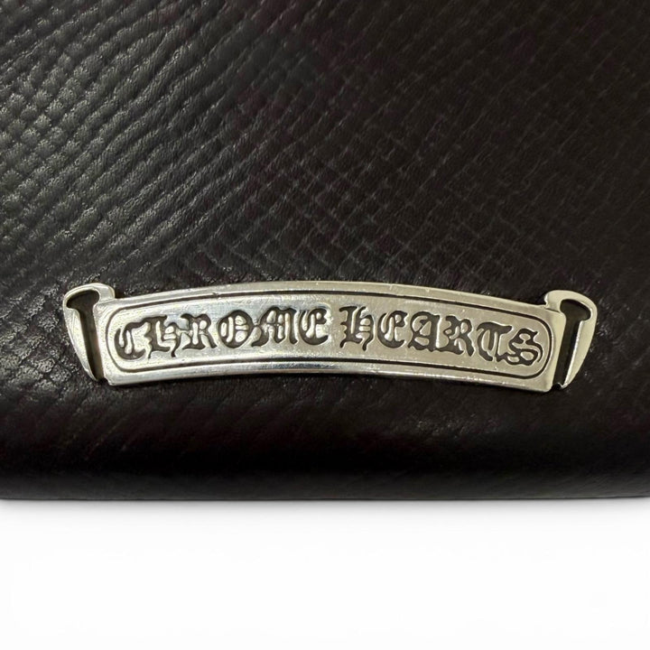 Very Good CHROME HEARTS Purse REC F ZIP Filigree Plus Dagger Zip Long Wallet