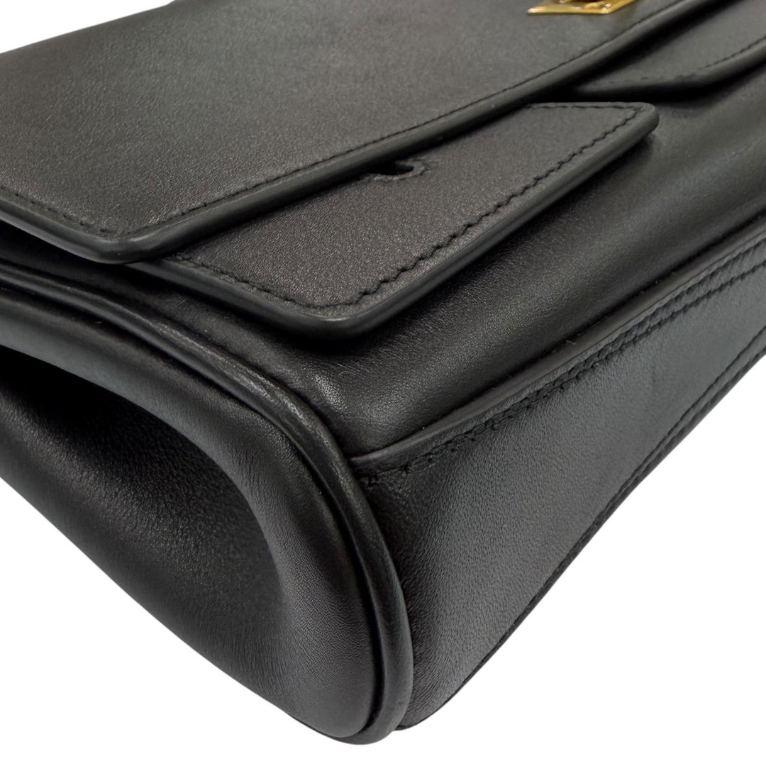 Excellent BALENCIAGA Clutch bag Bel Air Bag black leather Women 834943