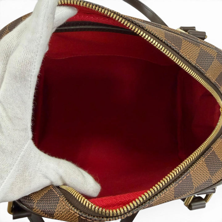 Excellent LOUIS VUITTON Handbag Damier Rivington PM Brown Damier canvas N41157