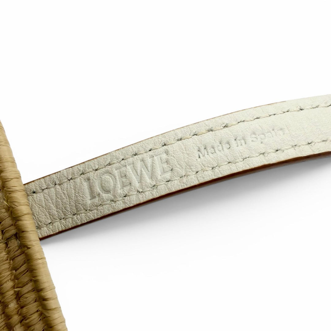 Great LOEWE Handbag Anagram Square Basket Small Basket Bag Raffia A223099X08