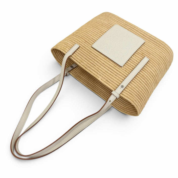 Great LOEWE Handbag Anagram Square Basket Small Basket Bag Raffia A223099X08