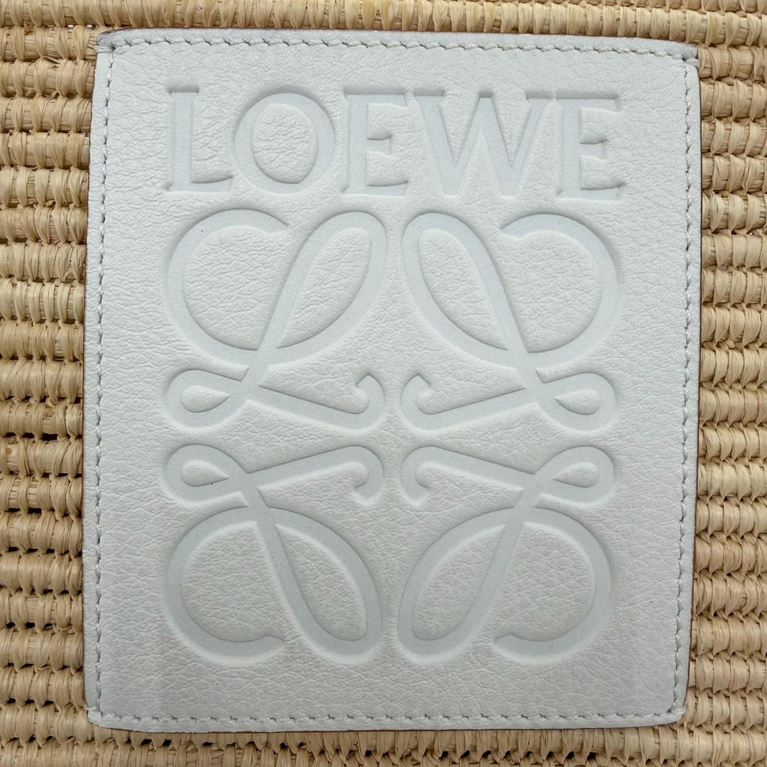 Great LOEWE Handbag Anagram Square Basket Small Basket Bag Raffia A223099X08