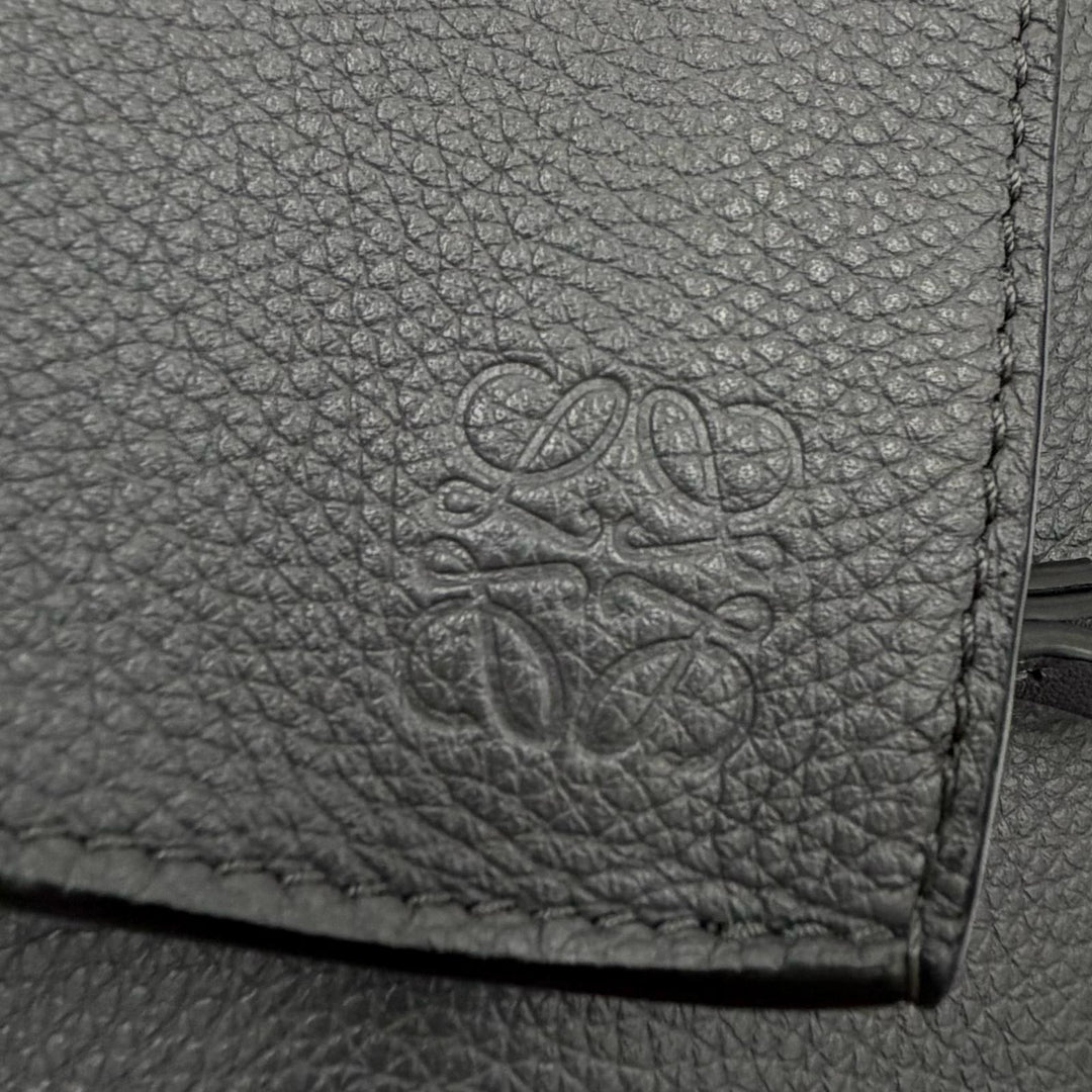 Excellent LOEWE Sling bag Anton Sling Cross Anagram logo gray leather B511A09X12