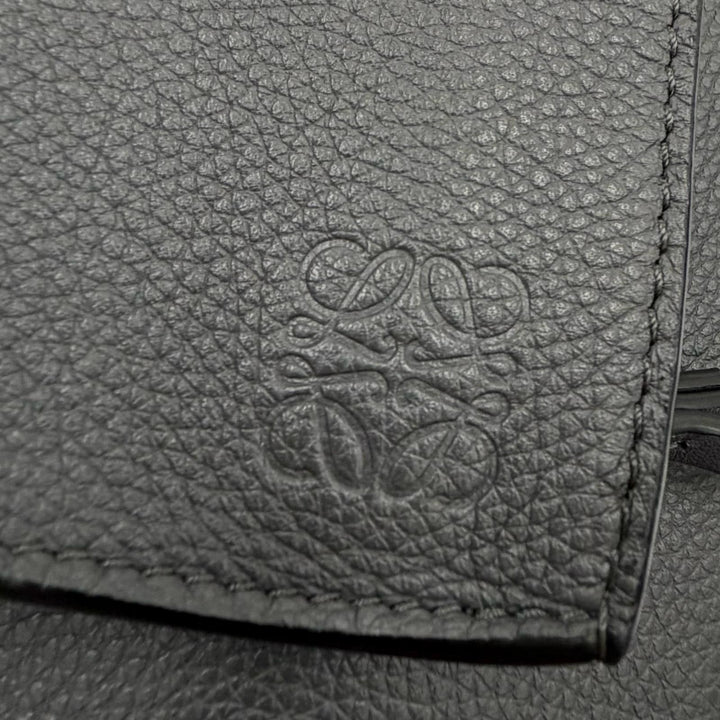 Excellent LOEWE Sling bag Anton Sling Cross Anagram logo gray leather B511A09X12
