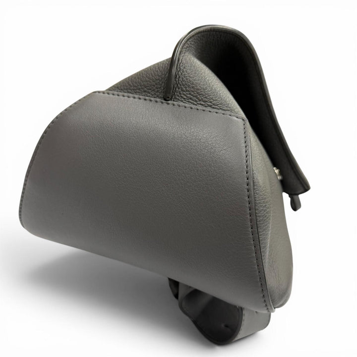 Excellent LOEWE Sling bag Anton Sling Cross Anagram logo gray leather B511A09X12