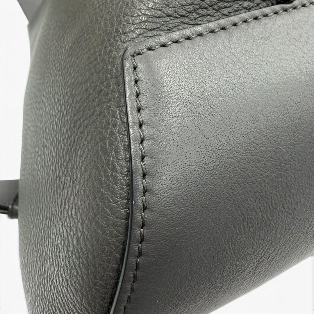 Excellent LOEWE Sling bag Anton Sling Cross Anagram logo gray leather B511A09X12