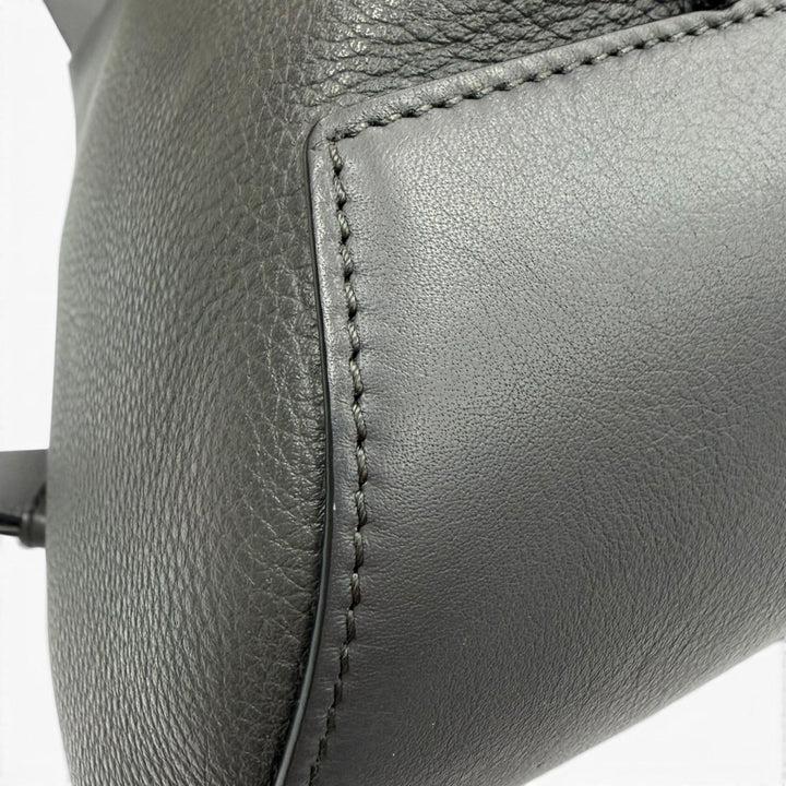Excellent LOEWE Sling bag Anton Sling Cross Anagram logo gray leather B511A09X12