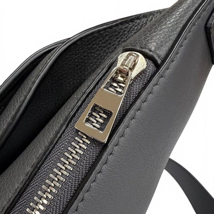 Excellent LOEWE Sling bag Anton Sling Cross Anagram logo gray leather B511A09X12