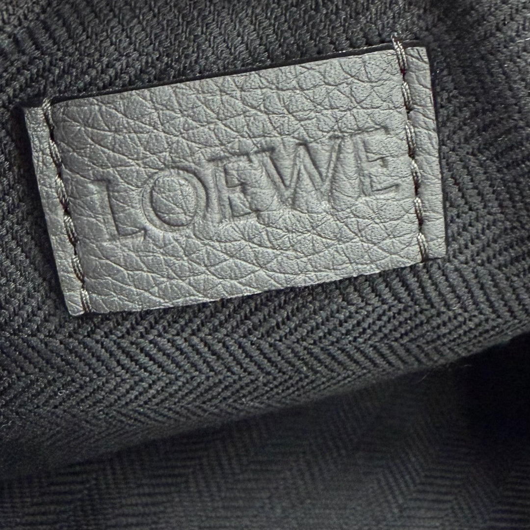 Excellent LOEWE Sling bag Anton Sling Cross Anagram logo gray leather B511A09X12