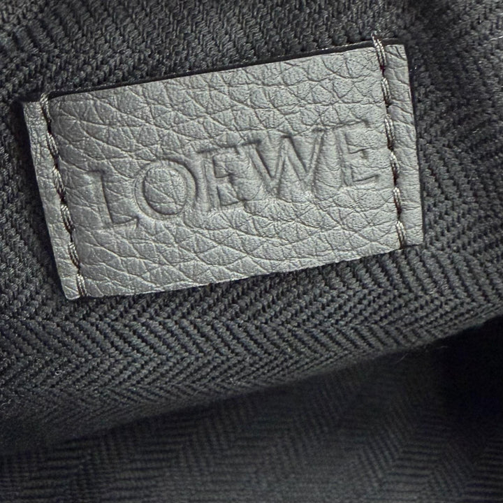 Excellent LOEWE Sling bag Anton Sling Cross Anagram logo gray leather B511A09X12