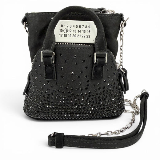 Excellent Maison Margiela Shoulder Bag 5AC black Satin Women SB2WG0006