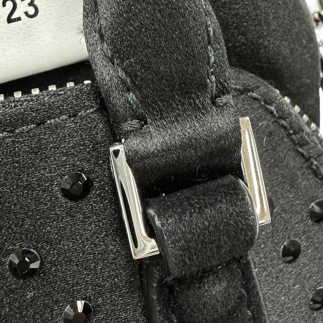 Excellent Maison Margiela Shoulder Bag 5AC black Satin Women SB2WG0006