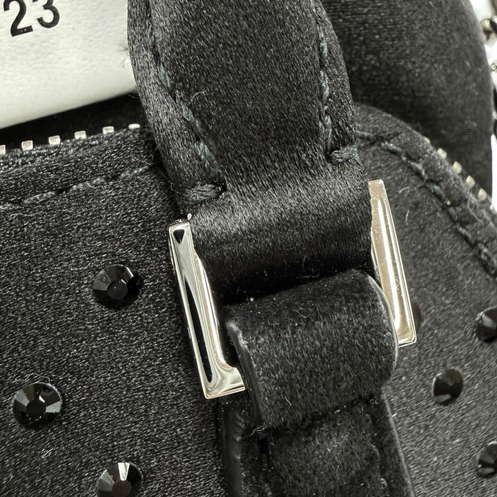 Excellent Maison Margiela Shoulder Bag 5AC black Satin Women SB2WG0006
