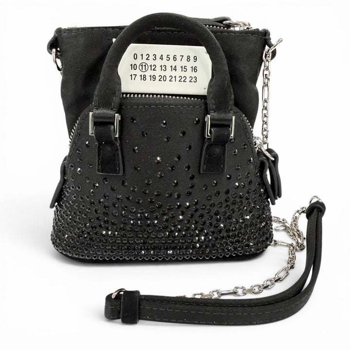 Excellent Maison Margiela Shoulder Bag 5AC black Satin Women SB2WG0006