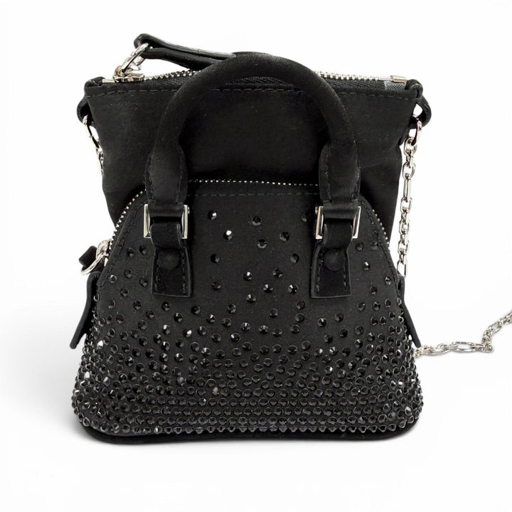 Excellent Maison Margiela Shoulder Bag 5AC black Satin Women SB2WG0006