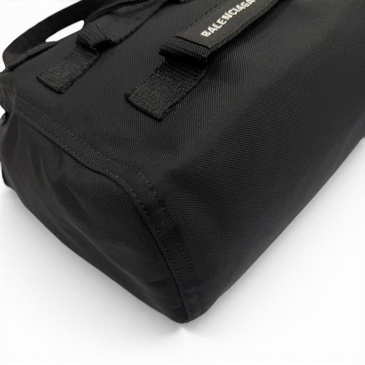 Excellent BALENCIAGA Tote Bag ARMY Small 2WAY black Nylon mens 644029
