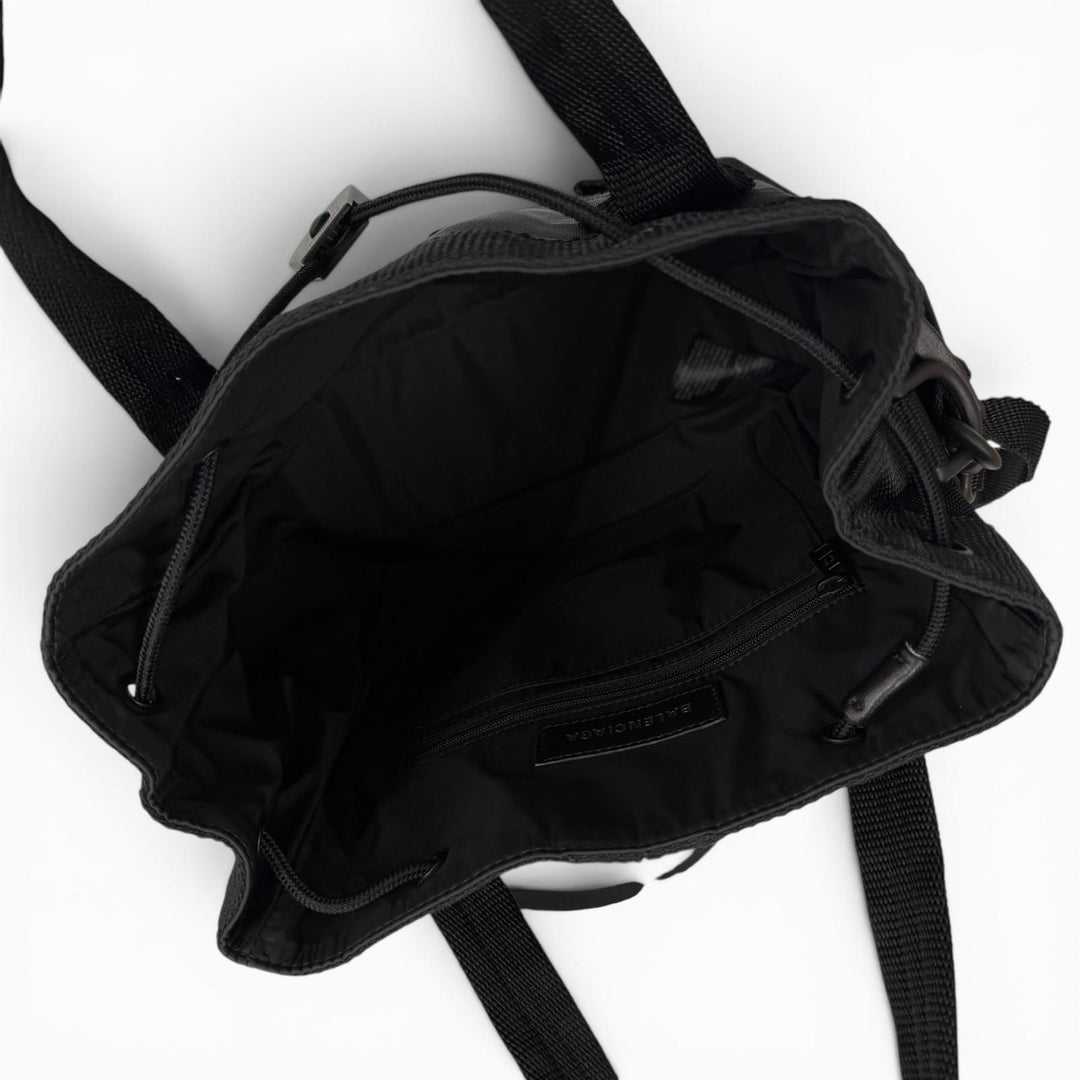 Excellent BALENCIAGA Tote Bag ARMY Small 2WAY black Nylon mens 644029