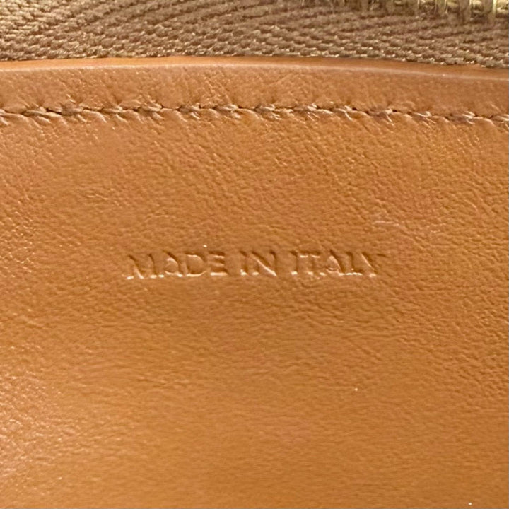 Great CELINE Shoulder Bag Cuir Triomphe Chain Clutch Tan Smooth scarf skin