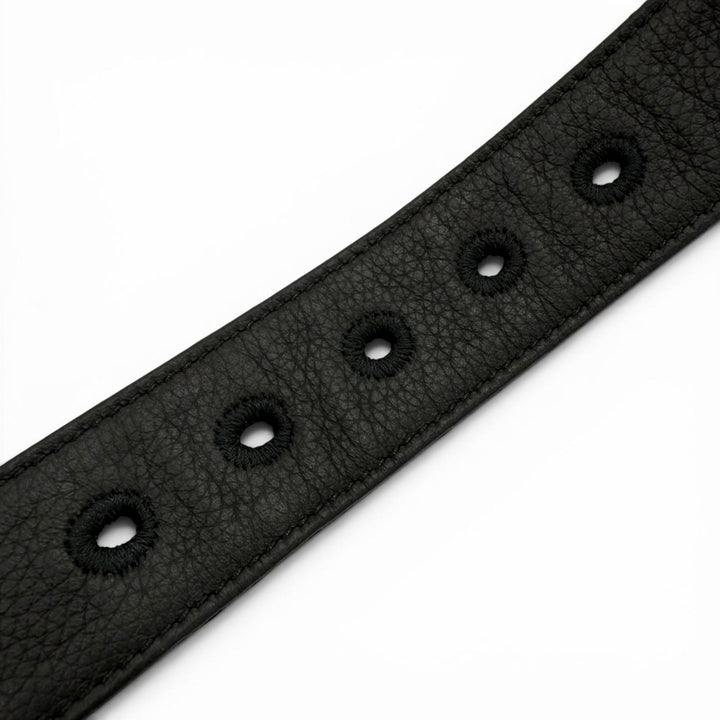 Great DIOR belt Oblique pin buckle black canvas mens