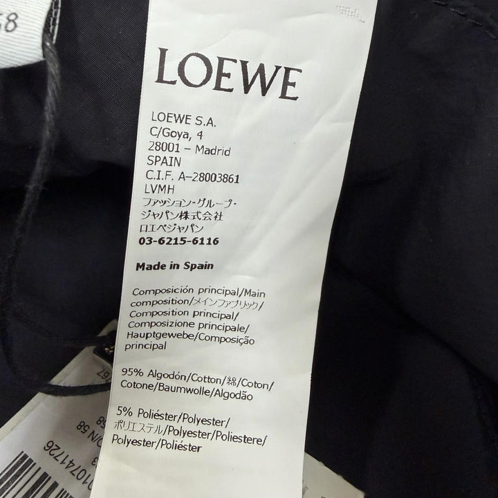 Pristine LOEWE hat Bucket bag with Anagram logo leather patch Navy 58 K820HB1X13
