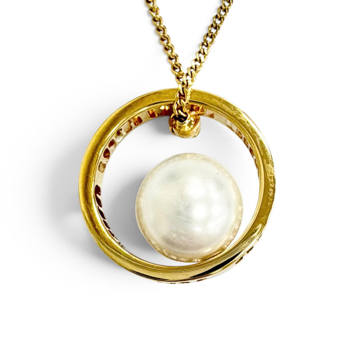Great MIUMIU Necklace Logo Faux Pearl Chain gold Gold Plated Women 5JC756