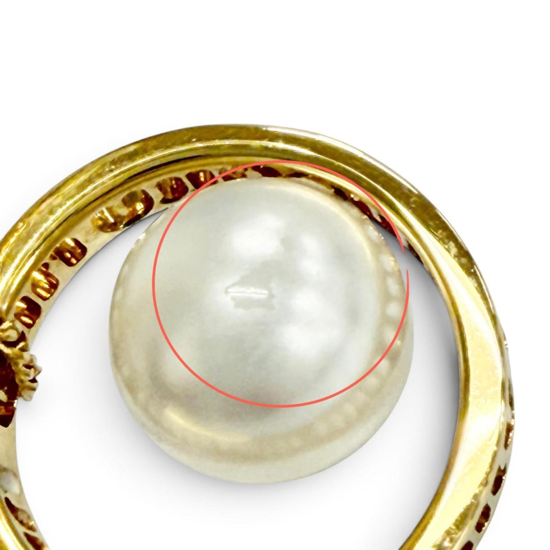 Great MIUMIU Necklace Logo Faux Pearl Chain gold Gold Plated Women 5JC756