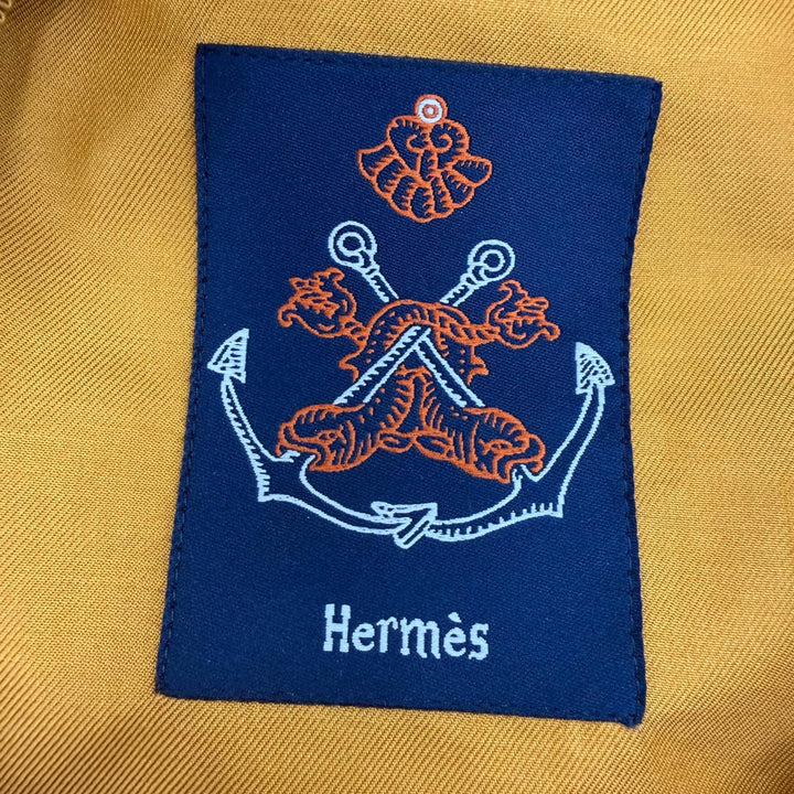 Excellent HERMES Casquette Vauban Serie Metal Ivory cotton Women 57
