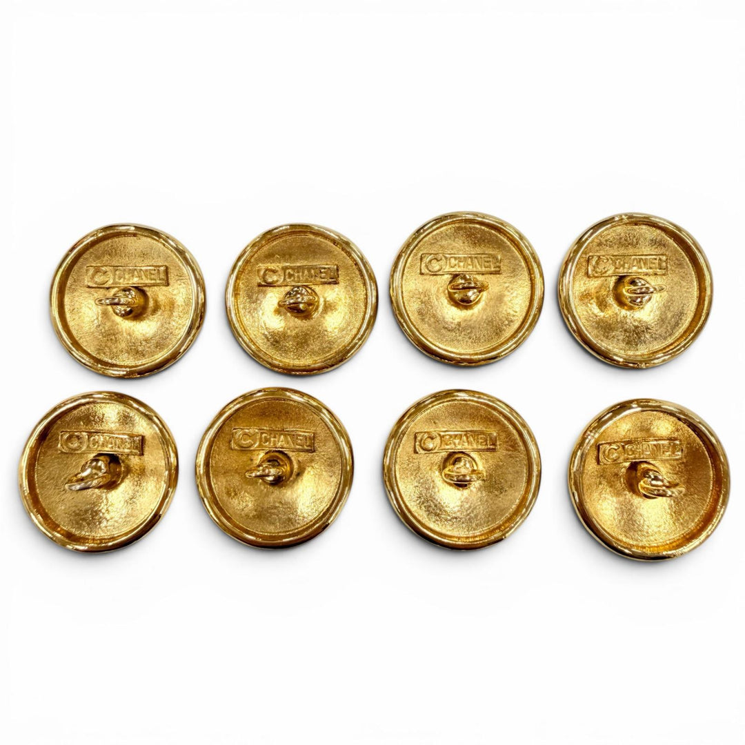 Great CHANEL button COCO Mark gold Women