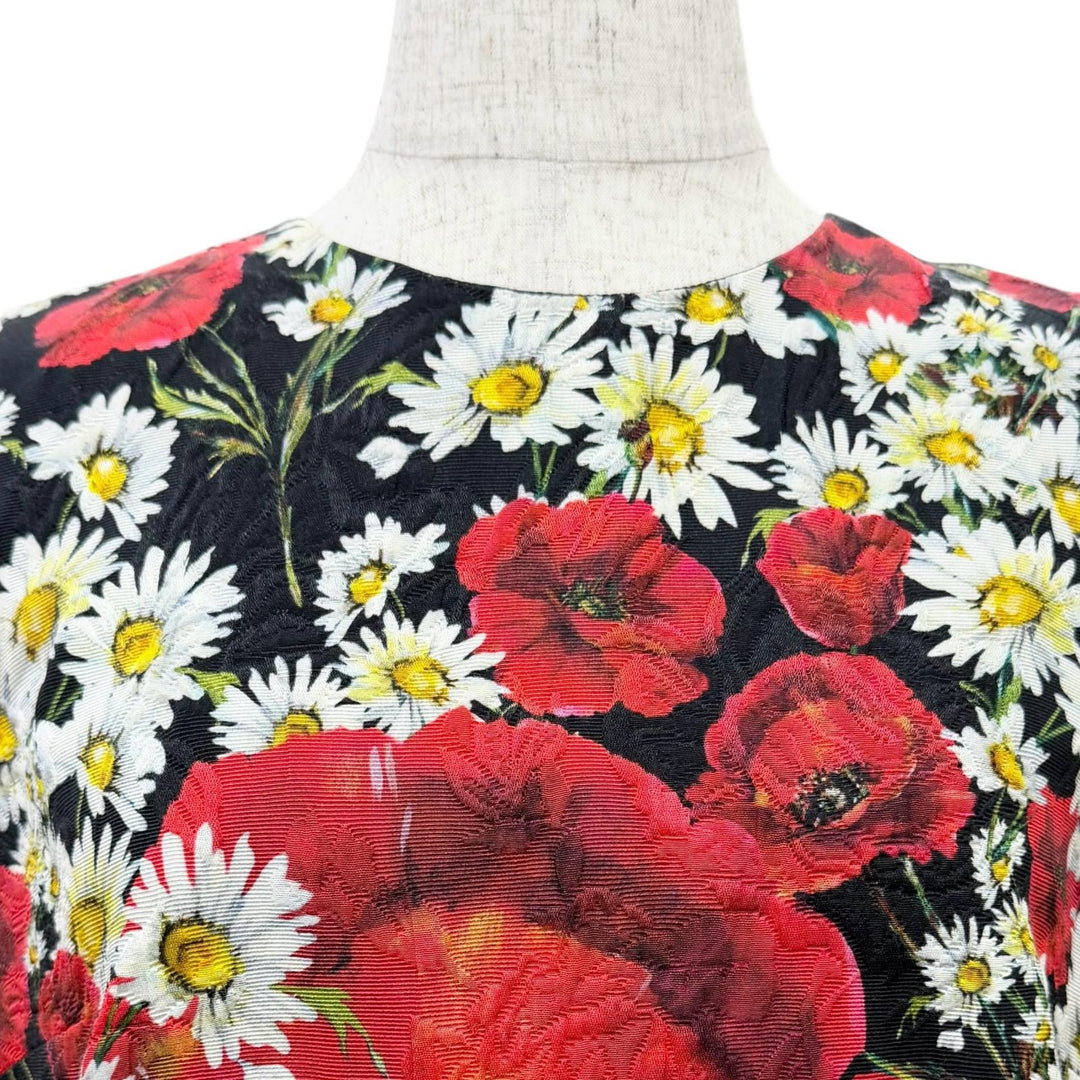 Excellent DOLCE&GABBANA one piece Floral print jacquard sleeveless top 38 F6VE2T
