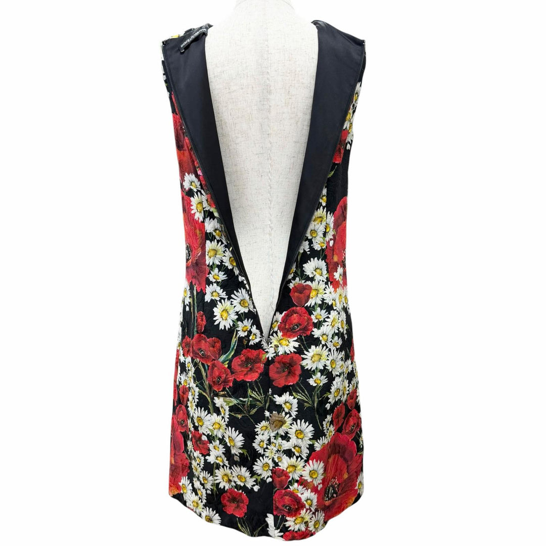 Excellent DOLCE&GABBANA one piece Floral print jacquard sleeveless top 38 F6VE2T