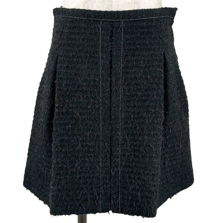Excellent LOUIS VUITTON skirt Box-Pleated Tweed black acrylic Women FR 34