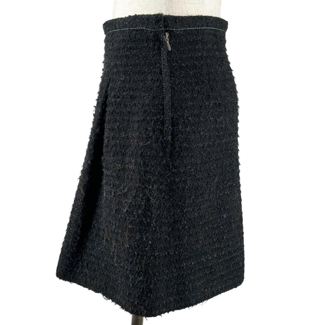 Excellent LOUIS VUITTON skirt Box-Pleated Tweed black acrylic Women FR 34